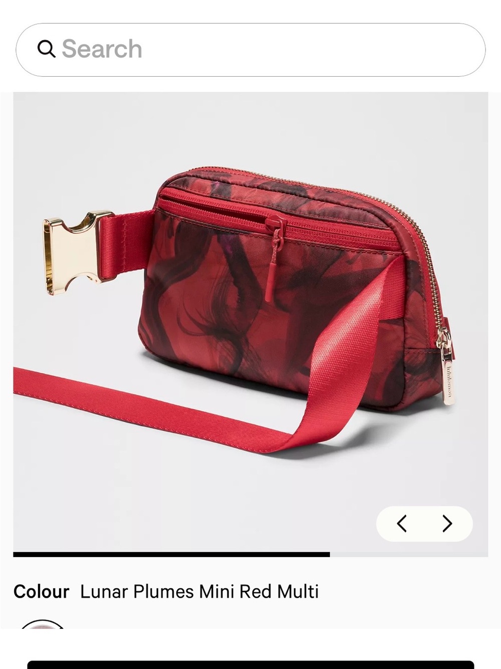 lululemon athletica Lunar Plumes Mini Belt Bag - Red Multi - Picture 2 of 5